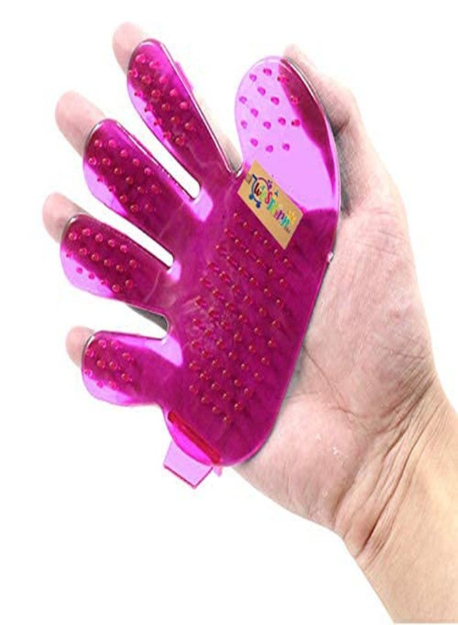 ويستيرن إرا فرشاة شامبو الحيوانات الأليفة من ويسترن إيرا، مشط تدليك مهدئ بشعيرات مطاطية للكلاب والقطط والخيول، جودة احترافية (عبوة واحدة) (وردي) - Image 1